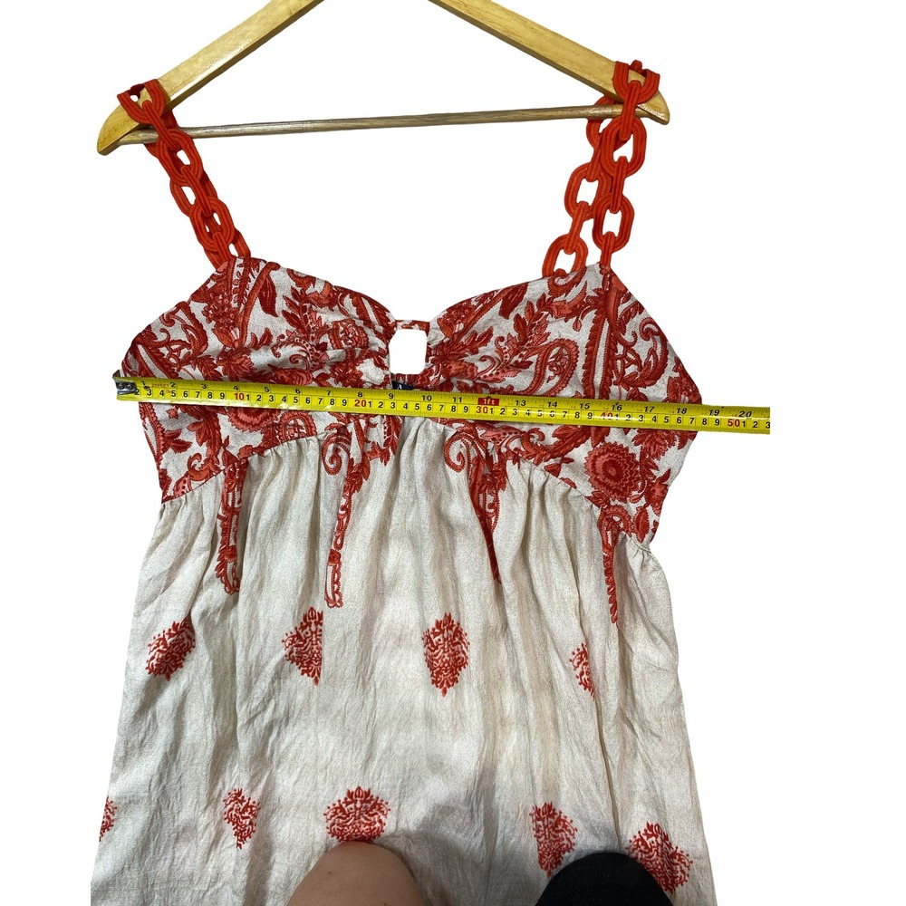 Anewsta Paisley Maxi Dress XL Boho Smocked Back Sleeveless Beachy Flowy Vacay - Picture 7 of 12